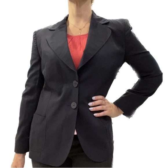 Fendi Navy blazer Jacket with croc embossed Buttons - Picture 1 of 12